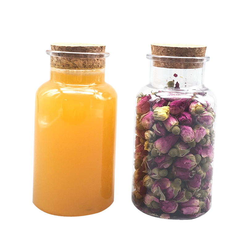 Lata de chá de flores de frutas secas garrafa de bebida de suco