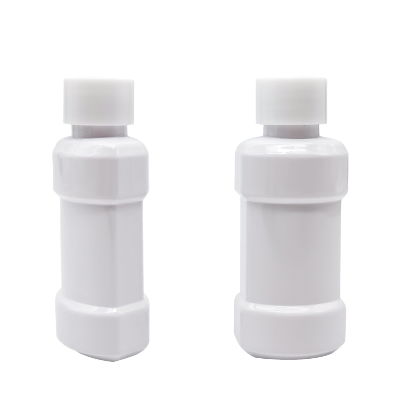 Frasco de enxaguante bucal de teste de amostra