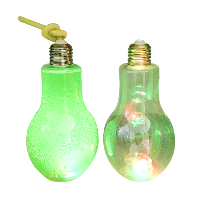 Garrafa de chá de leite com lâmpada relâmpago LED